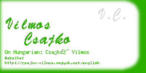 vilmos csajko business card
